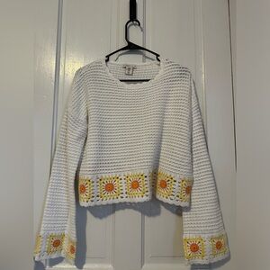Sincerely Jules Crop Crochet Sweater